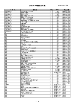 灰皿のフタ機種対応表