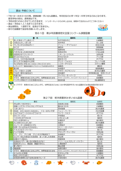 第27回 栃木県夏休みすいせん図書 第61回 青少年読書感想文全国