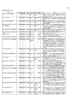 Page 1 極真会関係書籍、雑誌 書 名 品番 分類 所属 価格 著者等 発行