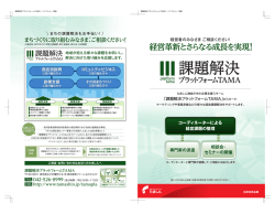 経営革新とさらなる成長を実現！「課題解決プラットフォームTAMA（PDF