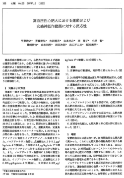 高血圧性心肥大における運動および 交感神経作動薬に対する反応性