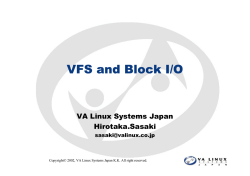 VFS and Block I/O