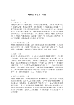 昭和 33 年 1 月 中座