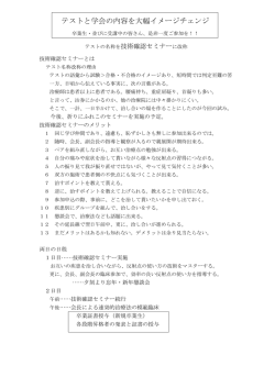 テストと学会の内容を大幅イメージチェンジ