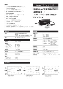 誘導加熱など電磁波環境内の 温度測定に！！ ファイバー式 2 色放射