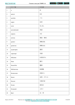 Список слов для TORFL A1