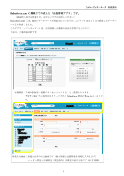Salesforce.com の環境下で作成した「会員管理アプリ」です。