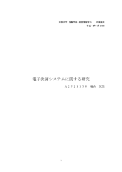 電子決済システムに関する研究