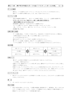 第31回 神戸市少年団スポーツ大会「バスケットボールの部」 ルール