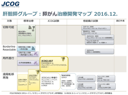 肝胆膵グループ：膵がん治療開発マップ 2016.12.