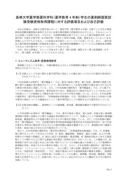 長崎大学薬学部薬科学科（薬学教育 4 年制）学生の薬剤師国家試 験