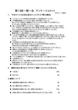 第15回一期一会 アンケートコメント