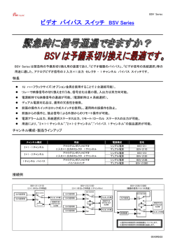 BSVシリーズ (アナログビデオ信号用) カタログPDF