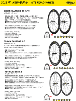 2015年 NEWモデル WTS ROAD WHEEL