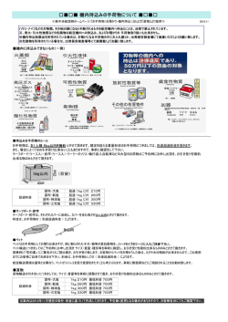 機内持込みの手荷物について