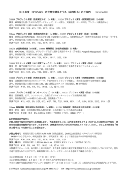 2013 年度 NPO/NGO・市民社会関係クラス（山内担当）