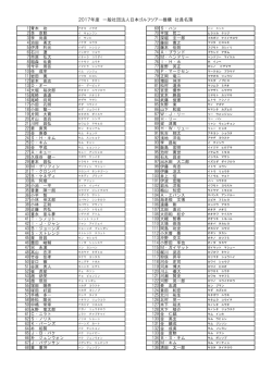2016年度 一般社団法人日本ゴルフツアー機構 社員名簿