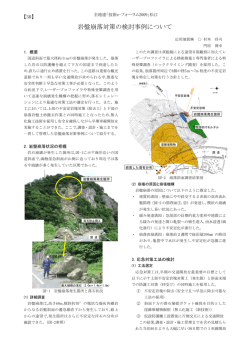 岩盤崩落対策の検討事例について
