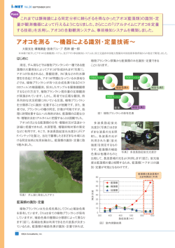 アオコを測る ～機器による識別・定量技術～
