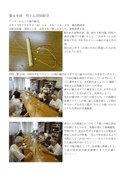 第49回 竹とんぼ同好会「からくり紐の組立」