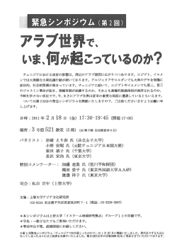 チュニジアにおける政変の影響は、 周辺のアラブ諸国に広がりつつ