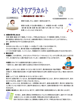 薬の飲み方・使い方