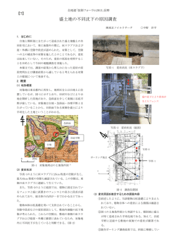 盛土地の不同沈下の原因調査