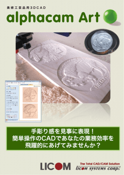 美術工芸品用 3 DCAD - CAD/CAM『Alphacam』