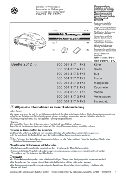 5C0 064 317 x FKZ.indd - Volkswagen Zubehör und Lifestyle