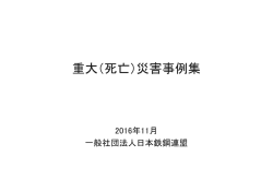 重大（死亡）災害事例集 - JISF 一般社団法人日本鉄鋼連盟