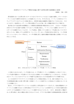次世代のソフトウェア開発方法論に関する研究分野の技術動向と展望