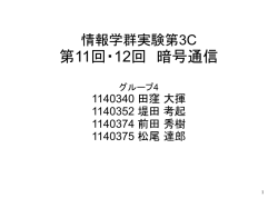 暗号通信の説明資料 - 高知工科大学情報学群