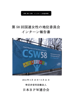 第 58 回国連女性の地位委員会 インターン報告書