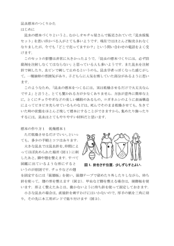 昆虫標本のつくりかた はじめに 昆虫の標本づくりというと，むかしオモチャ