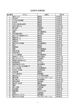 立松和平文庫目録