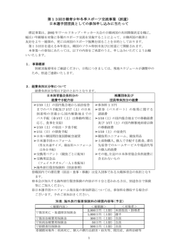 第13回日韓青少年冬季スポーツ交流事業（派遣）
