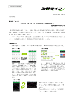 6/27付でくりっく365スマートフォンアプリ提供開始＝岡安商事