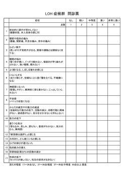 LOH 症候群 問診票