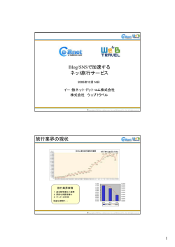 Blog/SNSで加速する ネット旅行サービス 旅行業界の現状