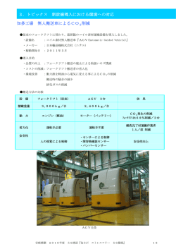 3．トピックス 新設備導入における環境への対応 知多工場