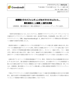 投資型クラウドファンディングのクラウドクレジット、 累計成約ローン総額