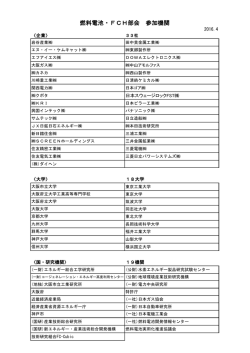 燃料電池・FCH部会 参加機関