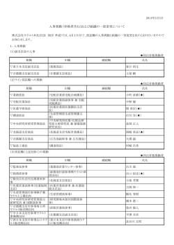 人事異動 (昇格者含む)および組織の一部変更について