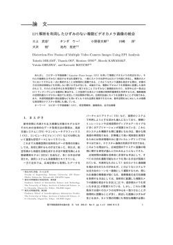EPI解析を利用したひずみのない複数ビデオカメラ画像の総合