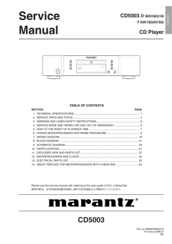 Service Manual CD Player CD5003 /FB/N1B/U1B