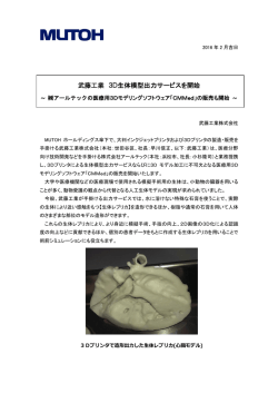 武藤工業 3D生体模型出力サービスを開始
