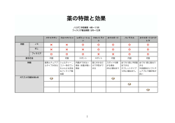 薬の特徴と効果