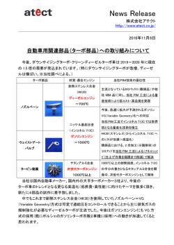 ターボ部品 - アテクト