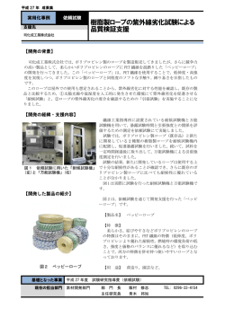 樹脂製ロープの紫外線劣化試験による 品質検証支援
