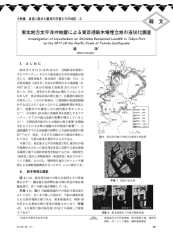 東北地方太平洋沖地震による東京港新木場埋立地の液状化調査